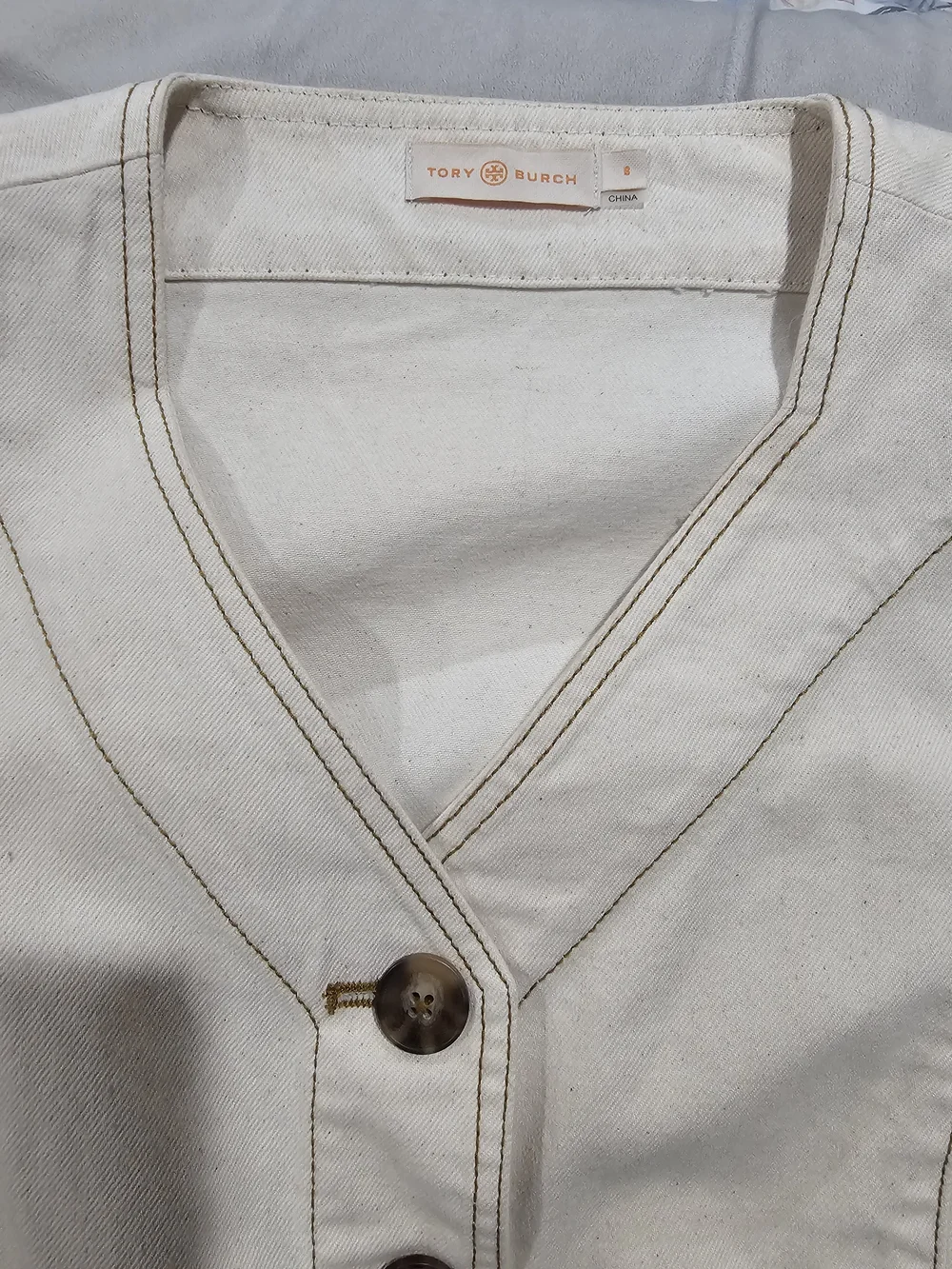 Women's Cream Button-Tory Burch Dress